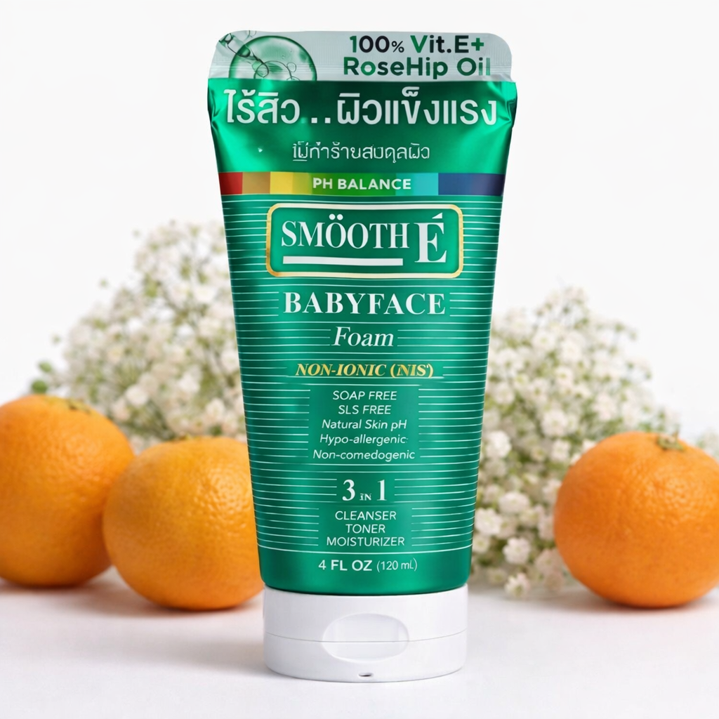 Smooth E Babyface Foam 4oz | Try Size Thai Cleanser